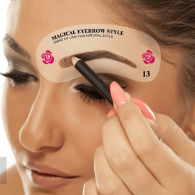 24 Styles Eyebrow Shaping Stencils - Grooming Kit for Women - Perfect for Beauty Modeling and Makeup Application