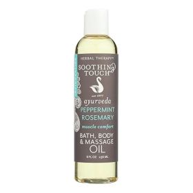 Peppermint Rosemary Bath, Body & Massage Oil | Ayurvedic Muscle Relief & Skin Nourishment | Natural Essential Oils