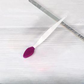 Skin Care Lip Exfoliating Facial Cleansing Face Scrub Nose Clean Brush Blackhead Remove Silicone Double-Sided Skin Care Tool (Color: Purple)