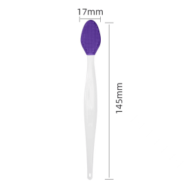 1PC/4PCS Beauty Skin Care Wash Face Silicone Brush Exfoliating Nose Clean Blackhead Removal Brushes Tools With Replacement Head (Color: Purple)