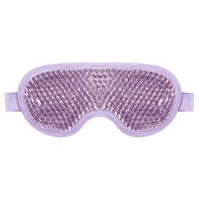 Gel Cooling Ice Face Eye Mask Facial Mask Hot Cold Compress Pack Gel Beads Cold Face Eye Mask Ice Pack,Compress Sleeping FaceSPA (Color: 1pc-eye mask-purple)