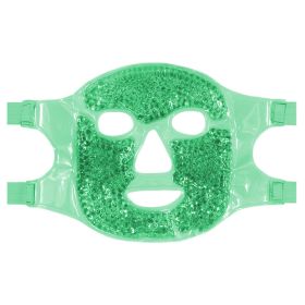 Gel Cooling Ice Face Eye Mask Facial Mask Hot Cold Compress Pack Gel Beads Cold Face Eye Mask Ice Pack,Compress Sleeping FaceSPA (Color: 1pc-face mask-green)