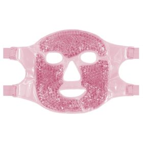 Gel Cooling Ice Face Eye Mask Facial Mask Hot Cold Compress Pack Gel Beads Cold Face Eye Mask Ice Pack,Compress Sleeping FaceSPA (Color: 1pc-face mask-pink)