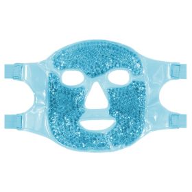 Gel Cooling Ice Face Eye Mask Facial Mask Hot Cold Compress Pack Gel Beads Cold Face Eye Mask Ice Pack,Compress Sleeping FaceSPA (Color: 1pc-face mask-blue)
