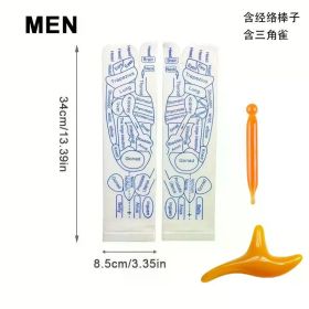 Massage Relieve Tired Feet Socks Acupressure Foot Massager Reflexology Socks Foot Acupoint Massage Tool Physiotherapy Foot Care (Color: Men with tools AB)