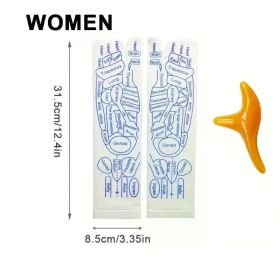 Massage Relieve Tired Feet Socks Acupressure Foot Massager Reflexology Socks Foot Acupoint Massage Tool Physiotherapy Foot Care (Color: Women with tool B)
