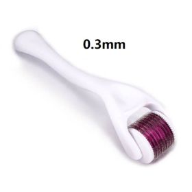 540 Derma Roller Skin Care Needle Micro Dermaroller Professional Derma Roller For Hair Growth Beard Growth Facial Beauty Roller (Color: 0.30mm red white)