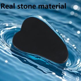 Resin Gousha Stone for The Face Roller Gouache Scraper Gousha Stone Gowoman Face Roller Gua Sha Tool Face Roller Massager (Color: Stone material-Black)