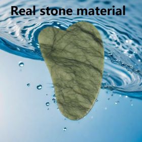 Resin Gousha Stone for The Face Roller Gouache Scraper Gousha Stone Gowoman Face Roller Gua Sha Tool Face Roller Massager (Color: Stone material-Green)