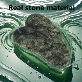 Resin Gousha Stone for The Face Roller Gouache Scraper Gousha Stone Gowoman Face Roller Gua Sha Tool Face Roller Massager (Color: Stone-Dark Green)