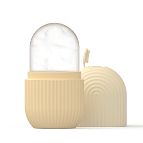 Reusable Ice Face Roller Beauty Ice Facial Rollers Mold Facial Massage Beauty Skin Care Tools Contour Leakproof Facial Massager (Color: Yellow)