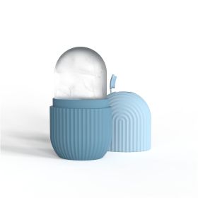 Reusable Ice Face Roller Beauty Ice Facial Rollers Mold Facial Massage Beauty Skin Care Tools Contour Leakproof Facial Massager (Color: Blue)