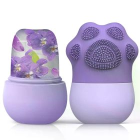 Facial Ice Roller for Skin Care - Reduce Eye Puffiness and Massage Face - Silicone Beauty Tool for Women (Color: Purple)