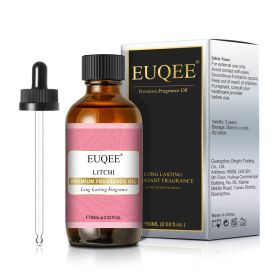 EUQEE Aromatic Essential Oil Coconut Lilac Freesia Leather Strawberry Mango Watermelon Green Tea Fragrance Oil for Men and Women (Color: Litchi, Net Contents: 60ml)