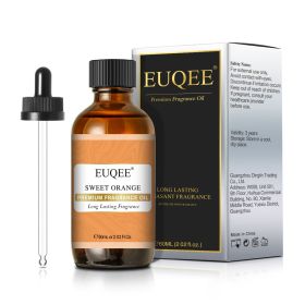 EUQEE Aromatic Essential Oil Coconut Lilac Freesia Leather Strawberry Mango Watermelon Green Tea Fragrance Oil for Men and Women (Color: Sweet Orange, Net Contents: 60ml)