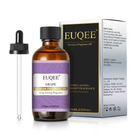 EUQEE Aromatic Essential Oil Coconut Lilac Freesia Leather Strawberry Mango Watermelon Green Tea Fragrance Oil for Men and Women (Color: Grape, Net Contents: 60ml)