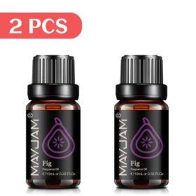 MAYJAM 10ML Fruit Fragrance Oil Lime Apple Mango Passion Fruit Strawberry Watermelon Cherry Coconut Lemon Sweet Orange 1pcs Oil (Color: 2pcs Fig, Net Contents: 10ml)