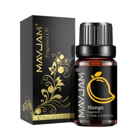 MAYJAM 10ML Fruit Fragrance Oil Lime Apple Mango Passion Fruit Strawberry Watermelon Cherry Coconut Lemon Sweet Orange 1pcs Oil (Color: Mango, Net Contents: 10ml)