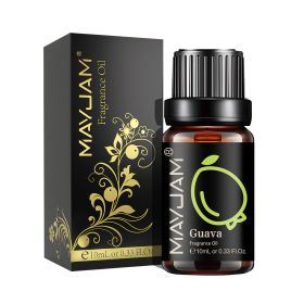 MAYJAM 10ML Fruit Fragrance Oil Lime Apple Mango Passion Fruit Strawberry Watermelon Cherry Coconut Lemon Sweet Orange 1pcs Oil (Color: Guava, Net Contents: 10ml)