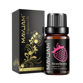 MAYJAM 10ML Fruit Fragrance Oil Lime Apple Mango Passion Fruit Strawberry Watermelon Cherry Coconut Lemon Sweet Orange 1pcs Oil (Color: Strawberry, Net Contents: 10ml)