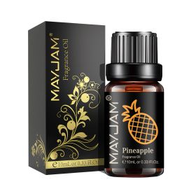 MAYJAM 10ML Fruit Fragrance Oil Lime Apple Mango Passion Fruit Strawberry Watermelon Cherry Coconut Lemon Sweet Orange 1pcs Oil (Color: Pineapple, Net Contents: 10ml)