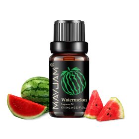 MAYJAM Fruit Essential Oil 10ml Cherry Banana Papaya Grape Litchi Guava Kiwifruit Pear Fig Fragrance Oil for Diffuser Candle (Color: Watermelon, Net Contents: 10ml)