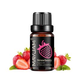 MAYJAM Fruit Essential Oil 10ml Cherry Banana Papaya Grape Litchi Guava Kiwifruit Pear Fig Fragrance Oil for Diffuser Candle (Color: Strawberry, Net Contents: 10ml)