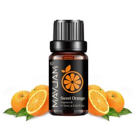 MAYJAM Fruit Essential Oil 10ml Cherry Banana Papaya Grape Litchi Guava Kiwifruit Pear Fig Fragrance Oil for Diffuser Candle (Color: Sweet Orange, Net Contents: 10ml)
