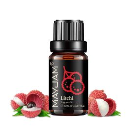 MAYJAM Fruit Essential Oil 10ml Cherry Banana Papaya Grape Litchi Guava Kiwifruit Pear Fig Fragrance Oil for Diffuser Candle (Color: Litchi, Net Contents: 10ml)
