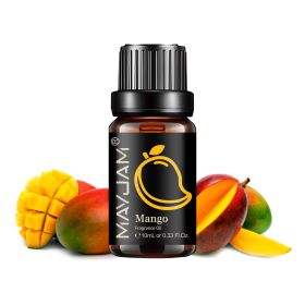 MAYJAM Fruit Essential Oil 10ml Cherry Banana Papaya Grape Litchi Guava Kiwifruit Pear Fig Fragrance Oil for Diffuser Candle (Color: Mango, Net Contents: 10ml)