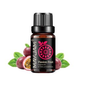 MAYJAM Fruit Essential Oil 10ml Cherry Banana Papaya Grape Litchi Guava Kiwifruit Pear Fig Fragrance Oil for Diffuser Candle (Color: Passion Fruit, Net Contents: 10ml)