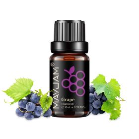 MAYJAM Fruit Essential Oil 10ml Cherry Banana Papaya Grape Litchi Guava Kiwifruit Pear Fig Fragrance Oil for Diffuser Candle (Color: Grape, Net Contents: 10ml)