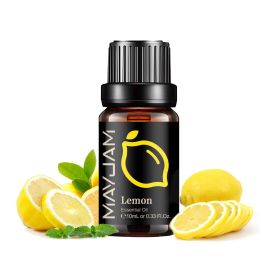 MAYJAM Fruit Essential Oil 10ml Cherry Banana Papaya Grape Litchi Guava Kiwifruit Pear Fig Fragrance Oil for Diffuser Candle (Color: Lemon, Net Contents: 10ml)
